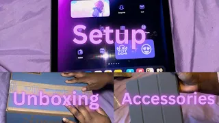 ipad air 5th Gen unboxing (purple)💜| apple pencil & accessories + setup 📦