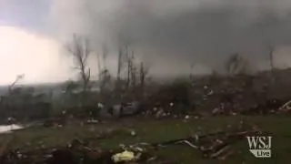 Oklahoma Tornado - Family Emerges from Storm Cellar