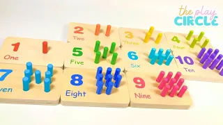 Rainbow Peg Board Numbers - Learn Colors, Numbers, and Practice Counting!