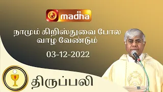 🔴 LIVE  03 December  2022 Holy Mass in Tamil 06:00 PM (Evening Mass) | Madha TV