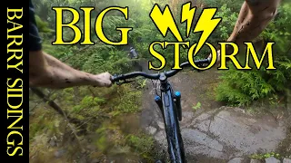 CAUGHT IN A THUNDERSTORM ??? WILD EMTB RIDE AT BARRY SIDINGS