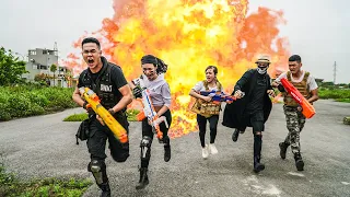 Superheroes Nerf: Captian  X-Shot Nerf Guns Fight Against Criminal Group Black Man +More Stories