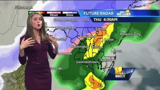 Winter weather arrives in Baltimore area