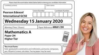 January 2020 Paper 2H - Edexcel IGCSE Mathematics (4MA1) - Complete Walkthrough