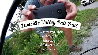 Lamoille Valley Rail Trail West Danville to St Johnsbury Full time-lapse trip in VT