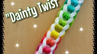 My New "Dainty Twist" Rainbow Loom Bracelet/How To Tutorial
