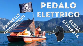 Pedalò Elettrico Fotovoltaico con Elica Stampata 3D, Decespugliatore, Mega Batteria Bluetti AC200MAX