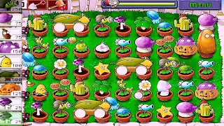 USING FLOWER POT STRATEGY | All Plants vs All Zombies - Plants vs Zombies Survival Day