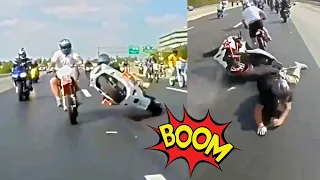 ONE BIKER RAMMED THEM ALL - Epic Motorcycle Moments - Ep.335