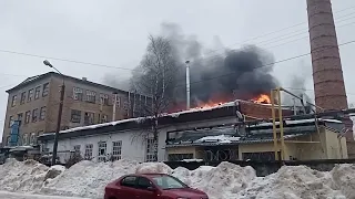 Пожар на территории "Сыктывкар хлеб" 16.03.2024