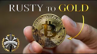 EXTREMELY Rusty Restoration Bitcoin Coin / ASMR