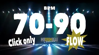 BPM 70-90, Flow, Click only, 10 Minute Metronome