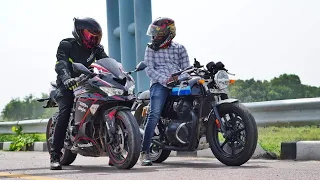 KAWASAKI ZX25R VS CONTINENTAL GT 650 | RACE TILL THEIR POTENTIAL | FIRST ON YOUTUBE