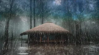 Rain Sounds for Sleep: Heavy Rain Sounds from A Hut in The Forest for Sleep and Relaxation