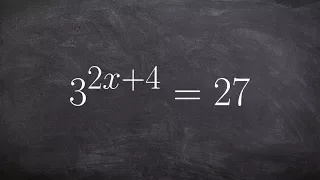 Learn how to get the same bases to solve an exponential equation