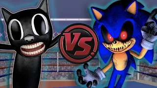 SONIC.EXE vs CARTOON CAT! (Cartoon Cat vs Sonic The Hedgehog Song) | CARTOON RAP ATTACK