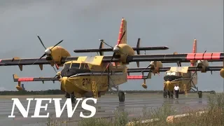 What's up when you see water bombers flying out of Sudbury Airport