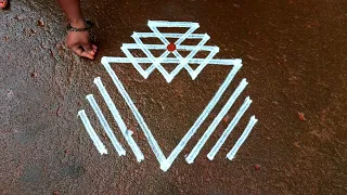 Aadi 1 special padi kolam|Aadivelli kolam|3dots Begginners rangoli|pandaga muggulu|Super rangoli