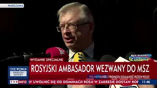 Ambasador Rosji w Polsce pod ostrzałem dziennikarzy