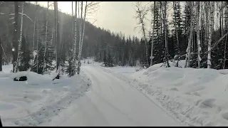 Татра 815 лесовоз. Мост через реку.