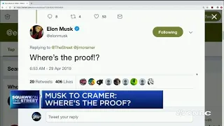 Tesla's Elon Musk continues Twitter dispute with Jim Cramer