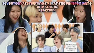 Seventeen attempting to play the whisper game (and failing) First Time Reaction! By joonhub