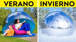 MANUALIDADES DE INVIERNO EN EL PATIO TRASERO || INCREÍBLE TRANSFORMACIÓN DEL PATIO TRASERO