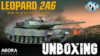 Agora models 1/16 scale Leopard 2A6 Main Battle Tank partwork kit unboxing.