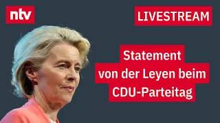 LIVE:  Statement Ursula von der Leyen beim CDU-Bundesparteitag
