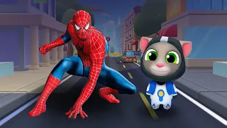 WHO IS THE BEST? MY TALKING TOM vs SPIDER MAN - LITTLE MOVIES 2020