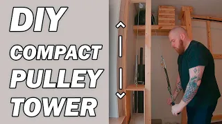 DIY very COMPACT pulley tower - Fit at home - DIY gym