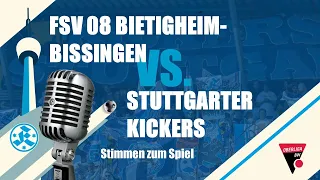 3. Spieltag Oberliga BW 22/23 FSV 08 Bietigheim-Bissingen - Stuttgarter Kickers Stimmen zum Spiel