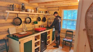 Kitchen Build & First Supper in the Cabin! / Ep108 / Outsider Cabin Build