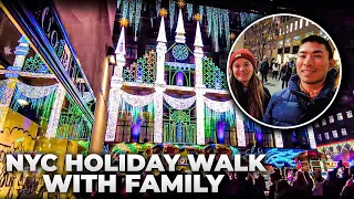 ✨NYC Christmas✨Walk with Family in Rockefeller Center & 5th Avenue (November 2021)