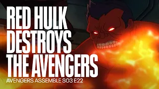 Red Hulk destroys The Avengers | Avengers Assemble