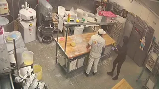 Video captures masked intruders ransacking L.A. bakery