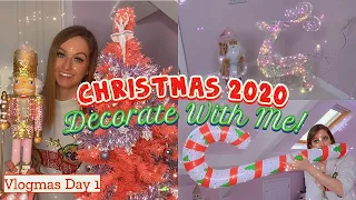 Christmas Decorate With Me 2020!! | VLOGMAS DAY 1