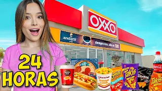 24 HORAS COMIENDO EN EL OXXO | Laura Mejia