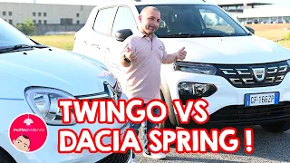 DACIA SPRING VS RENAULT TWINGO ! auto elettriche economiche a confronto !