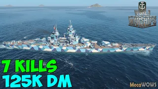 World of WarShips | Richelieu | 7 KILLS | 125K Damage - Replay Gameplay 4K 60 fps