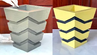 Mold Casting Project - Cement plant pots are made extremely simple and easy