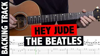 The Beatles Hey Jude Guitar Tutorial (BACKING TRACK)