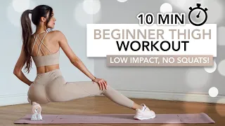 10 MIN BEGINNER THIGH WORKOUT | Get Toned & Lean Legs (Knee-Friendly / No Squats) | Eylem Abaci