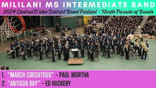 ① March Circuitous / ② Antigua Bay | Mililani MS Intermediate Band | 2024 CD Oahu North POB