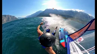 Foil and Slalom Windsurfing Sessions Lago di Garda 2021 | Andy Laufer GoPro Max360