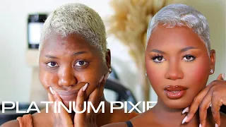 HOW DO I ACHIEVE MY PLATINUM WHITE HAIR|ALL ABOUT MY HAIR|GO-TO PRODUCTS FOR SHORT HAIR !