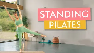 Standing Pilates for Strong Legs, Glutes and Core. Improve Balance & Strength  | 10 min Pilates