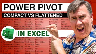 Excel - Flattened Pivot Tables Are Better than Compact Layout - PowerPivot - Episode 1292