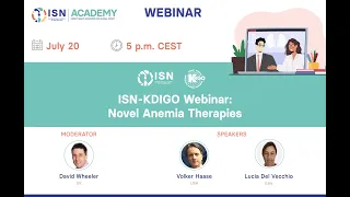 ISN-KDIGO Webinar on Novel Anemia Therapies