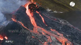 Извержение вулкана Фаградальсфьяль в Исландии